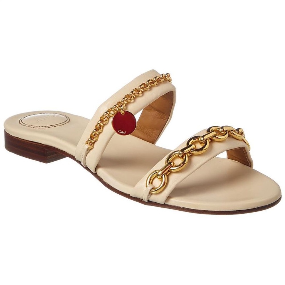 Chloe Victoria Leather Sandals - size 37